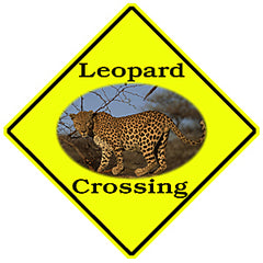 Leopard Crossing Sign