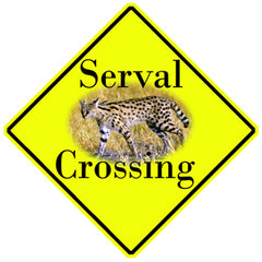 Serval Crossing Sign