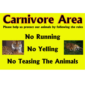 Carnivore Area Sign